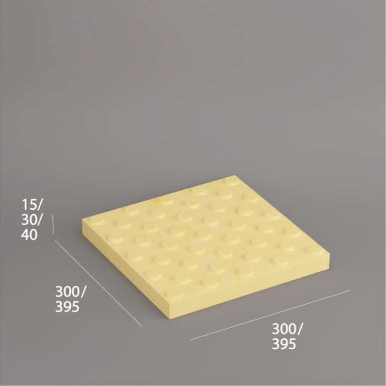 PBM Yellow tactile paving slab with dot pattern for pedestrian guidance