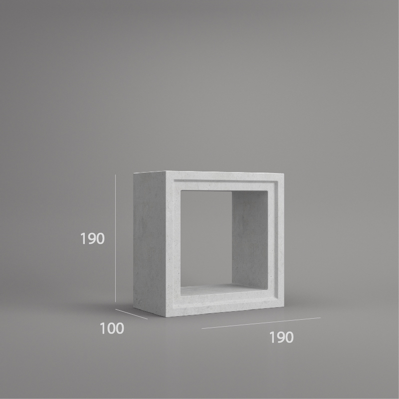 VB-1915.100 ventilation block dimension