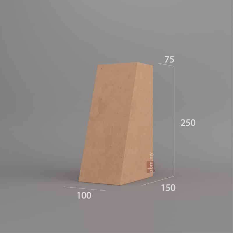 Terracotta facing brick with angled shape and raw concrete finish – FB 360.RT by PBM