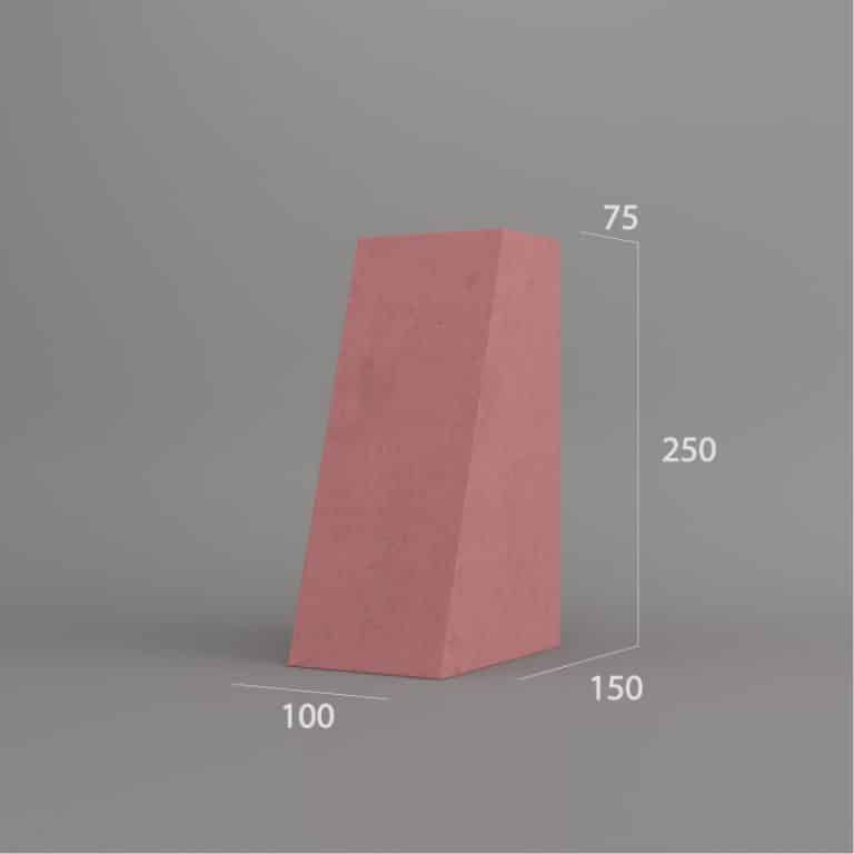 Red sloped facing brick with modern concrete texture – FB 370.RT by PBM