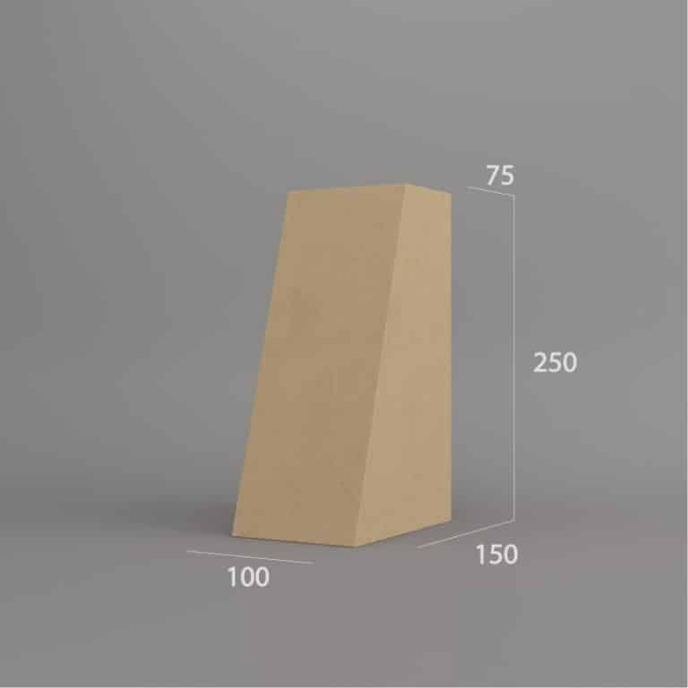 Mustard yellow facing brick with angled geometry – FB 380.RT by PBM