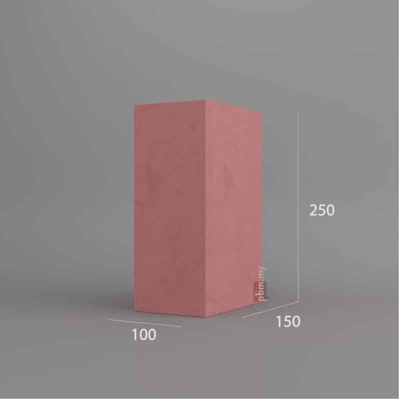 PBM red facing brick 250mm height – FB 370.L250 architectural concrete wall brick